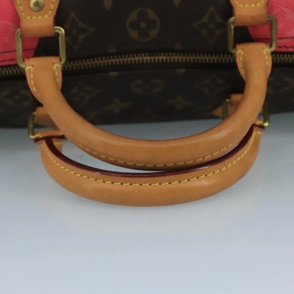 LOUIS VUITTON Monogram V Line Speedy 30 Hand Bag Pink LV Auth 111392A - Picture 8 of 16